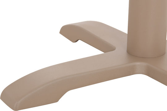 HomeMarkt Metallic Table Stand Suitable for Table with Adjustable Cappuccino Color 62x62x72cm