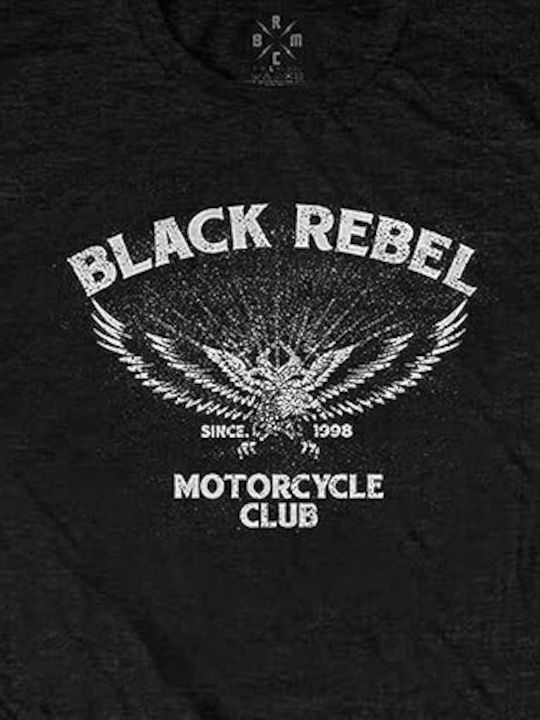 Schwarzes Rebel Motorcycle Club Unisex T-shirt Adler