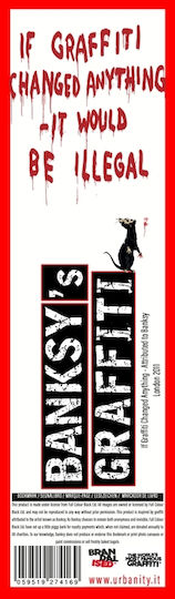 Banksy Книгоразделител Soft-touch Bookmark If Graffiti Changed Anything
