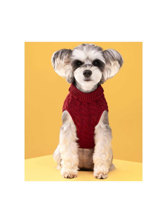 Knitted Sweater For Pet Khaki Back 45cm