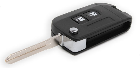 Carcasa Cheie Auto cu Lamă Pliabilă cu 2 Butoane pentru Nissan