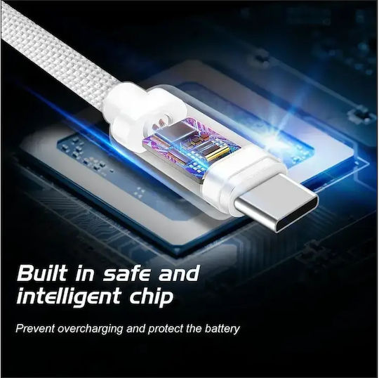 Swissten Braided USB 2.0 Cable USB-C Male - USB-C 60W Silver 3m 71527211