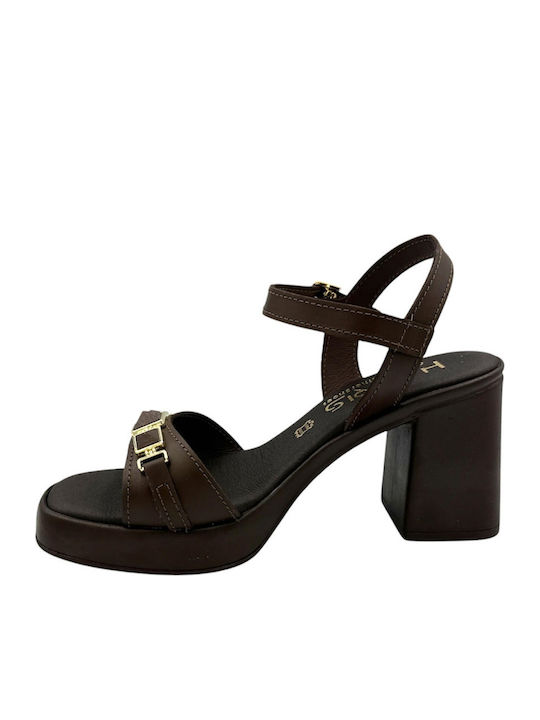 Leather Tabac Brown Sandals