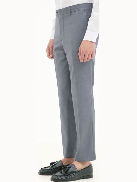 Men's Trousers Slim Fit Dark Grey Melange
