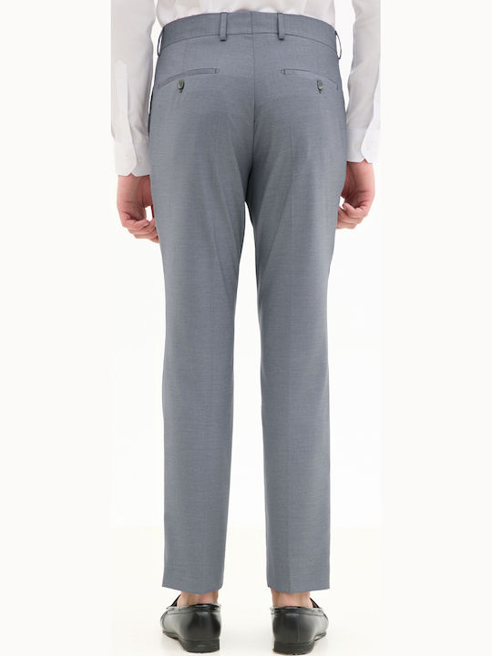 Men's Trousers Slim Fit Dark Grey Melange