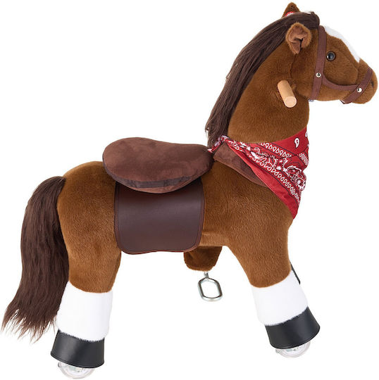 Vevor Wooden Rocking Horse Toy with Sounds & Wheels for Weight up to 50kg