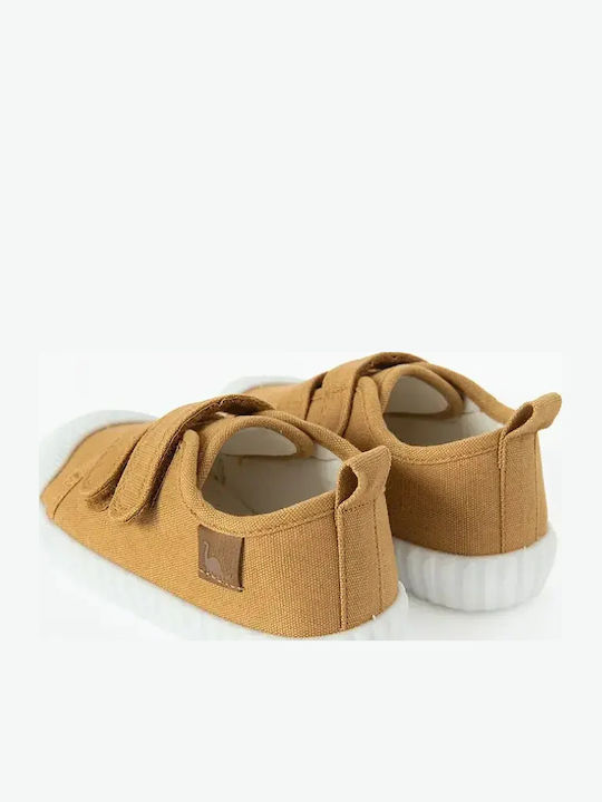 Παιδικά Sneakers με Σκρατς Καφέ