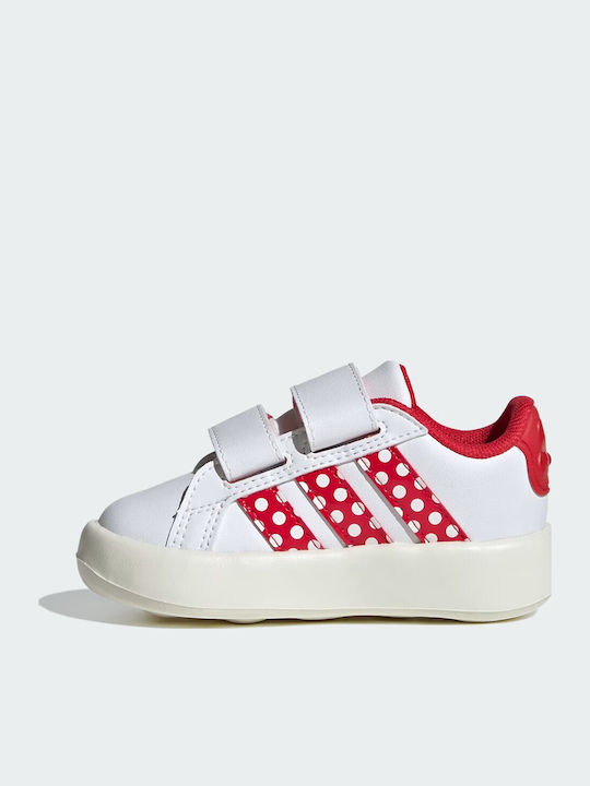 Grand Court Minnie Adidași Copii Cu Închidere Hoop & Loop Albi