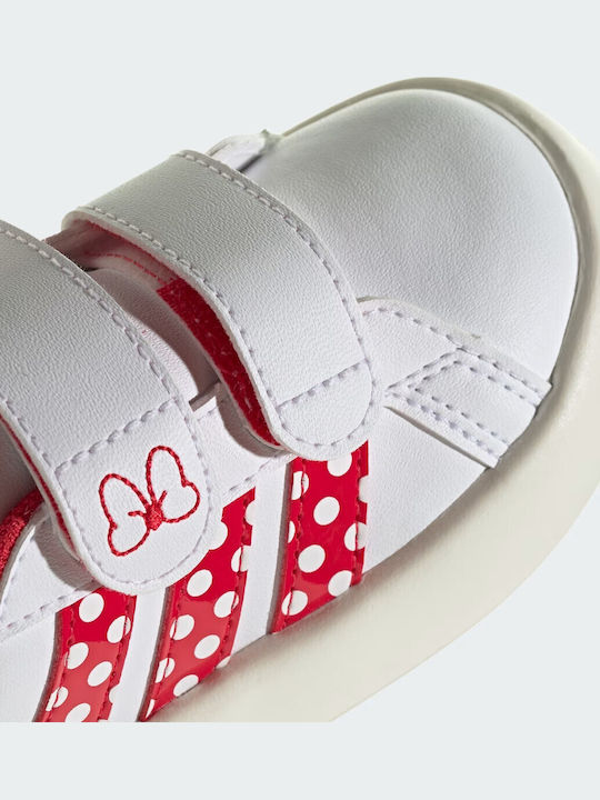Grand Court Minnie Adidași Copii Cu Închidere Hoop & Loop Albi