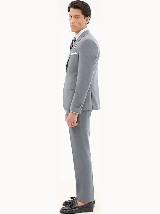 Men’s Suit Jacket with Slim Fit Dark Grey