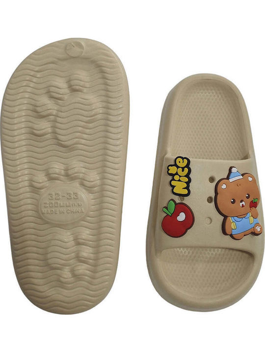 Kinder Flip-Flops Slides Beige