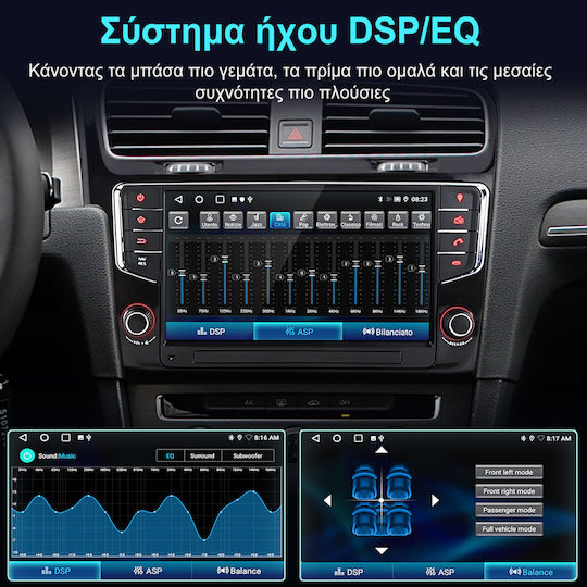 Μπροστινή Οθόνη Multimedia Junsun Vw Golf 7 2013-2017 Android 15 2gb+64gb 9 Ίντσες Gps Ασύρματο Carplay Auto Wifi