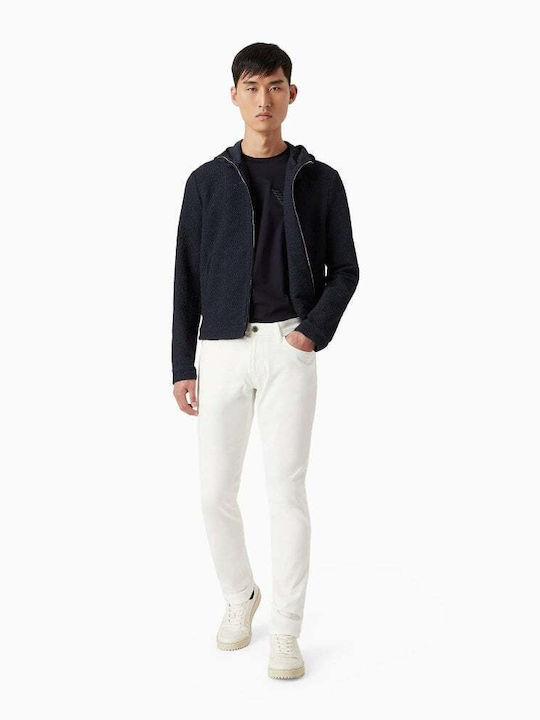 Men's Elastic Jeans Pants With Slim Fit White