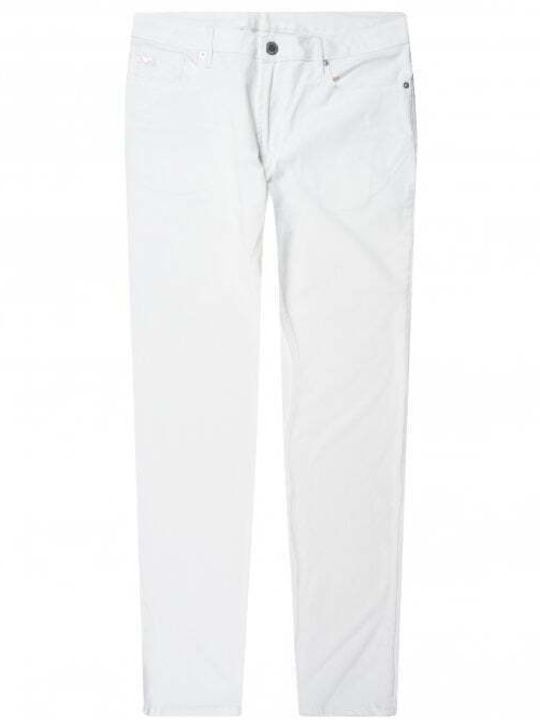 Men's Elastic Jeans Pants With Slim Fit White