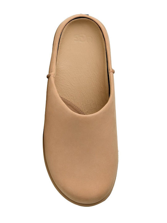 Clog Leather Winter Women's Slippers Grey