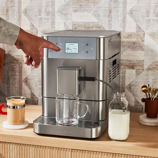 Kitchenaid KF6 Automatic Espresso Coffee Machine with Grinder Stainless Steel