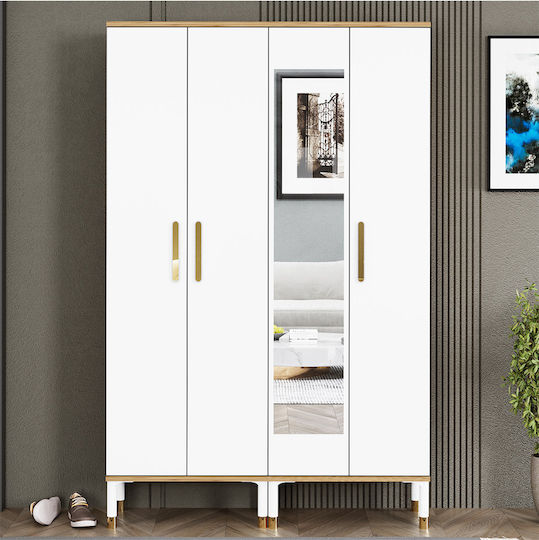 Mobilier Hol cu Oglindă și Dulap Lemn Sintetic 120x35x188cm