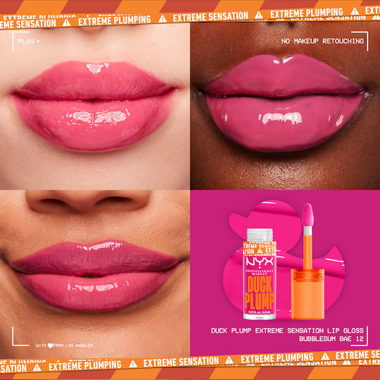 NYX Professional Makeup Duck Plump Lip Gloss 12 Bubblegum Bae 7ml