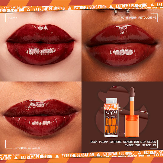 NYX Professional Makeup Duck Plump Lipgloss 15 Twice The Spice 6.8ml