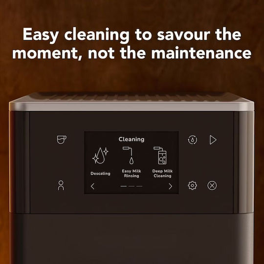 Kitchenaid KF4 Αυτόματη Μηχανή Espresso Πίεσης 15bar για Cappuccino με Μύλο Άλεσης Matte Black 5KES8454BBM