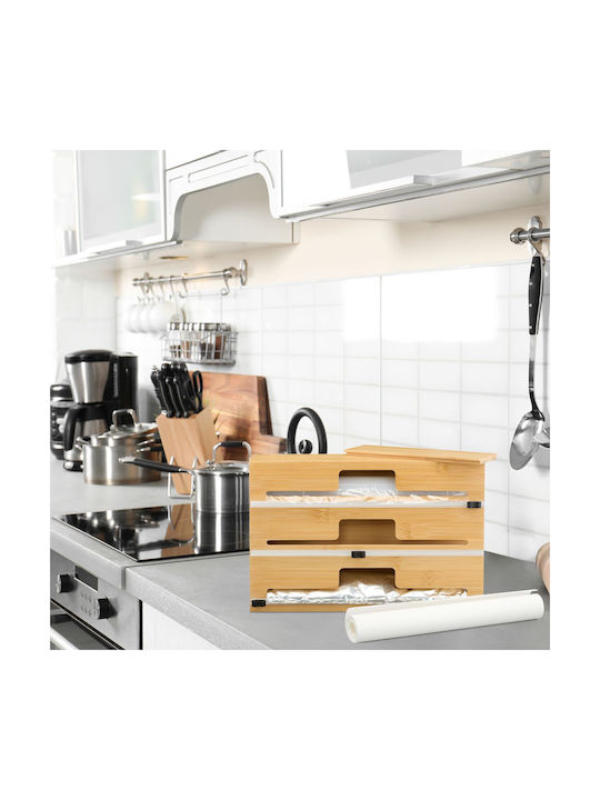 Relaxdays Distribuitor De Role Din Lemn Bej 14.5x8cm 10050598_340