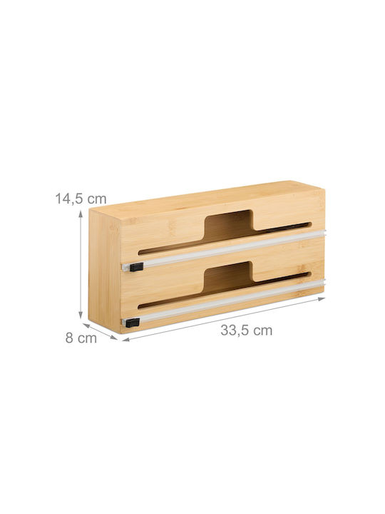 Relaxdays Distribuitor De Role Din Lemn Bej 14.5x8cm 10050598_340