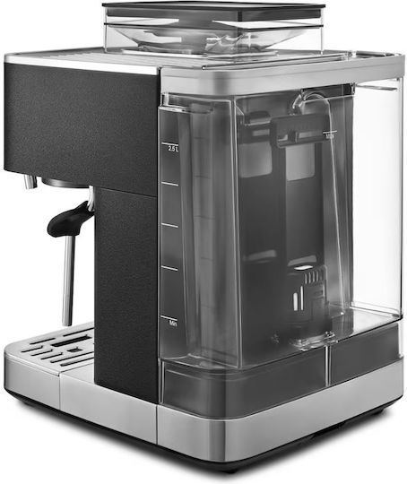 Kitchenaid KES6551 Automatic Espresso Coffee Machine Pressure 15bar for Cappuccino with Grinding Mill Cast Iron Black