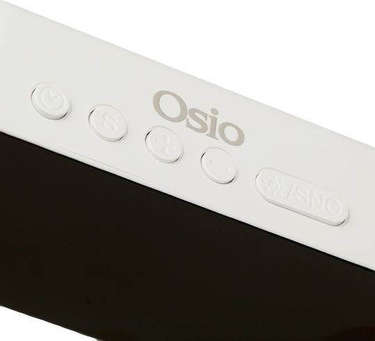 Osio Επιτραπέζιο Ψηφιακό Ρολόι LED με Ξυπνητήρι Λευκό OCA-3015B