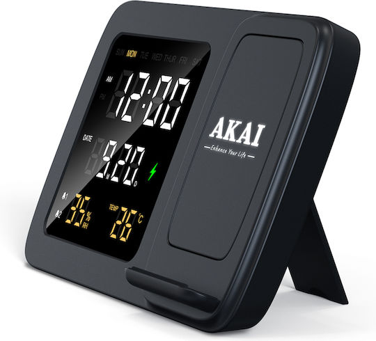 Akai Home Επιτραπέζιο Ψηφιακό Ρολόι με Ξυπνητήρι & Ασύρματη Φόρτιση ACRW-3500 Akai Home Επιτραπέζιο Ψηφιακό Ρολόι με Ξυπνητήρι & Ασύρματη Φόρτιση ACRW-3500