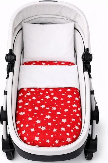 Stroller Bedding Set Stroller Red Blanket, Lightweight Bag, And Pillow
