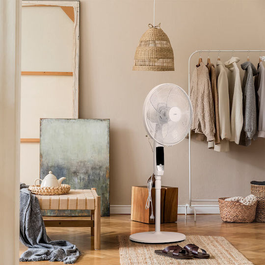 Osio Pedestal Fan 50W White
