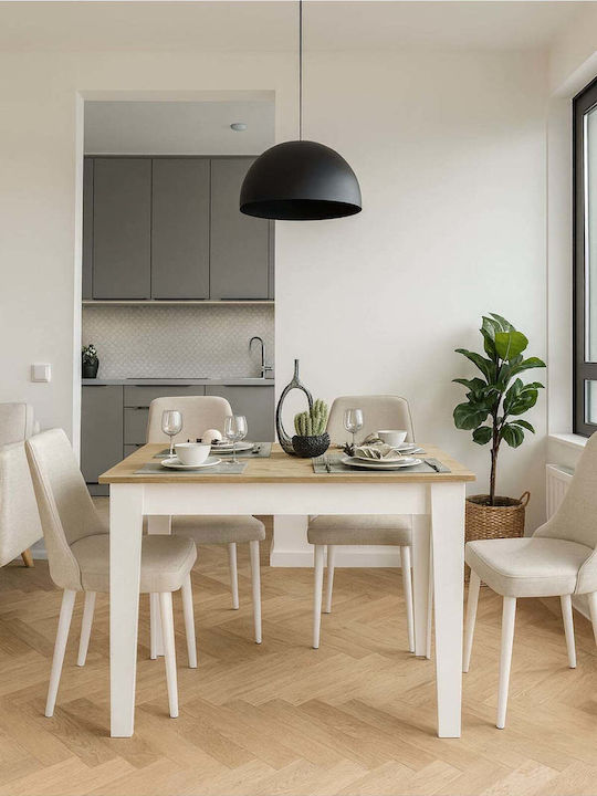 Masa De Dining Din Lemn Alb 72x72cm