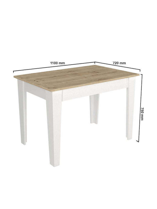 Masa De Dining Din Lemn Alb 72x72cm