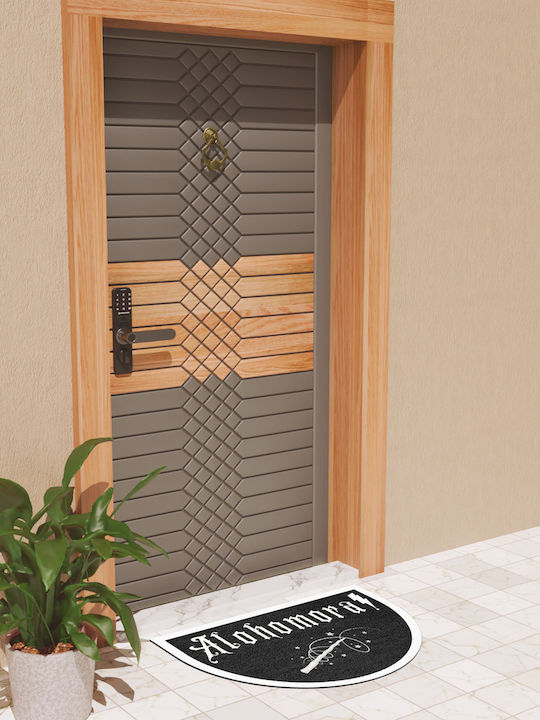 SteweHome Non-Slip Oval Black Doormat Thickness 10mm