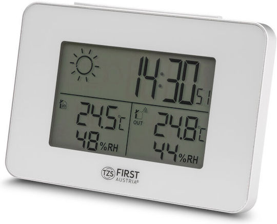 First Austria FA-2461-6-WI Drahtlos Wetterstation Digital Weiß