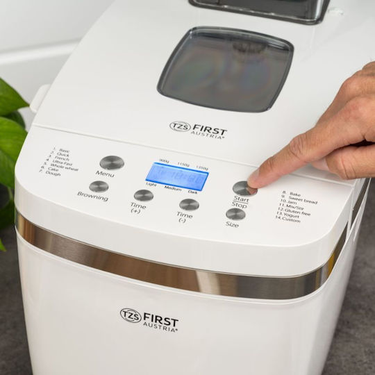 First Austria Bread Maker 850W with Container Capacity 1350gr and Baking Programs