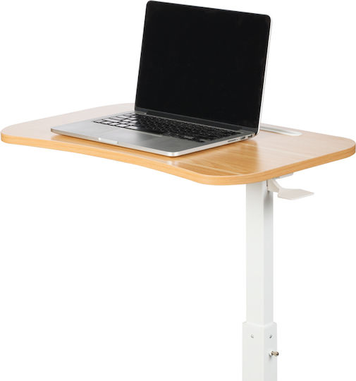 Schreibtisch Holz White mit Metallbeinen & verstellbarer Höhe 60x38x66.5cm