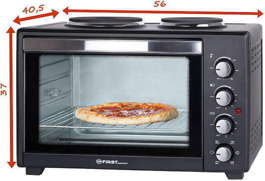 First Austria Electric Countertop Oven 45lt with 2 Burners and Hot Air Function