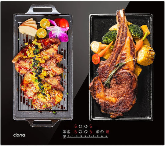 Ciarra Plită cu Inducție Autonomă cu Funcție de Blocare 59x52cm Sticlă Neagră