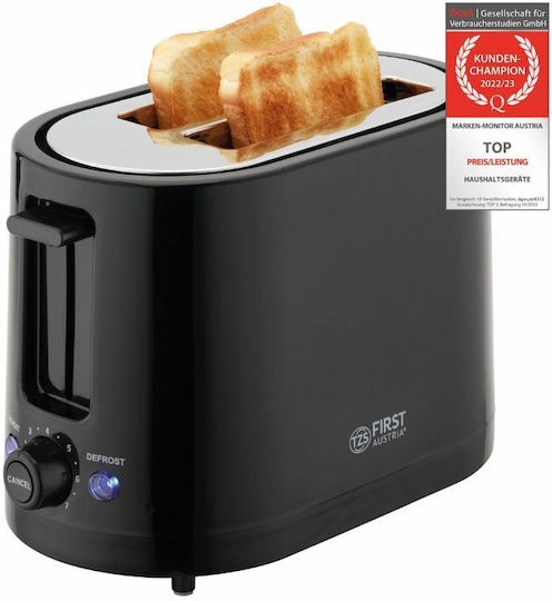 First Austria Toaster 2 Slots 750W Black