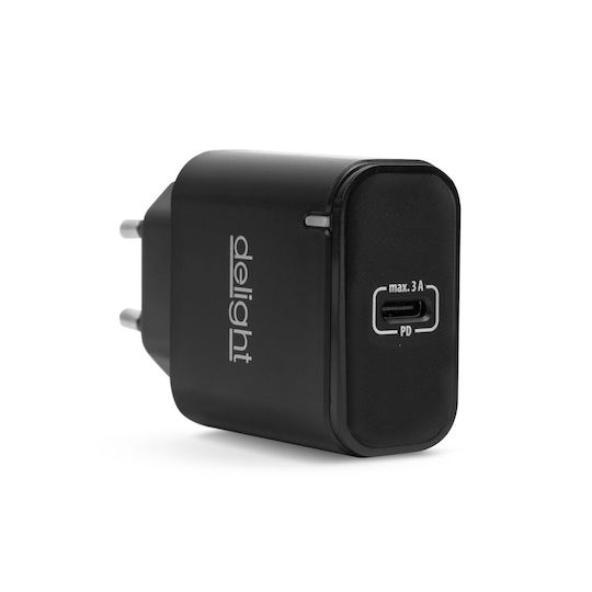 Alista Home Incarcator Fara Cablu cu Port USB-C 20W Power Delivery Negru (GLB_55046BK)