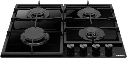 Εστία Φυσικού Αερίου Αυτόνομη 59x52εκ. Black Glass PGCD6101ApFB