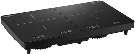 First Austria FA-5095-5 Kochplatten Herdtyp Induktion Doppel Schwarz