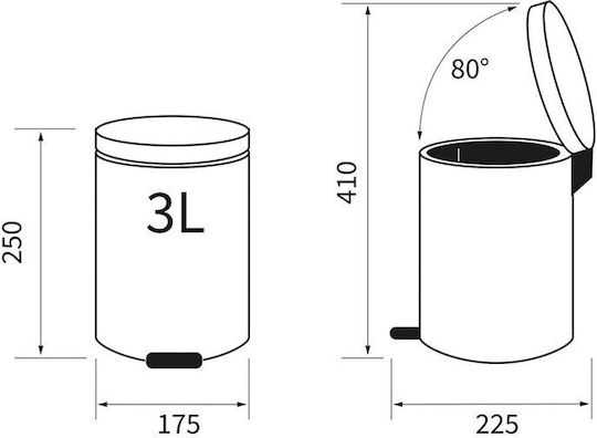 Sealskin Plastic Bathroom Bin Soft Close 3l Black
