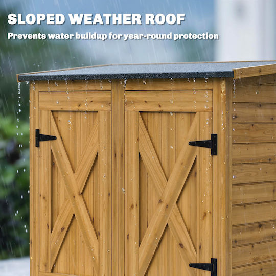 Wooden Garden Shed L1.15xW0.53xH1.56m