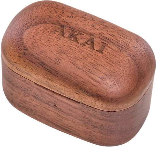 Akai Proffesional BTE-W300ENC In-ear Bluetooth Handsfree Earphones with Charging Case Bamboo