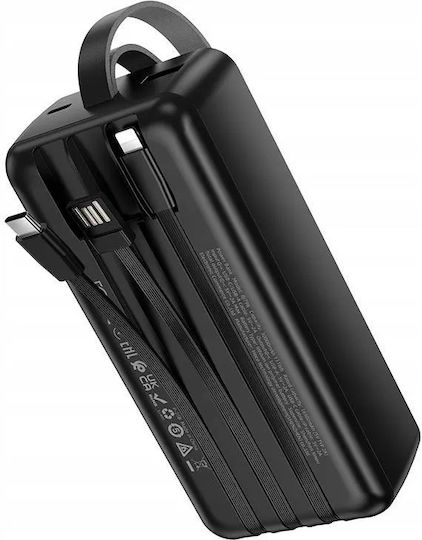 Borofone BJ79B Power Bank 30000mAh με Θύρα USB-A και Θύρα USB-C Μαύρο