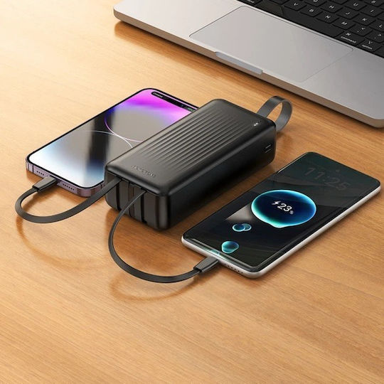 Borofone BJ79B Power Bank 30000mAh με Θύρα USB-A και Θύρα USB-C Μαύρο