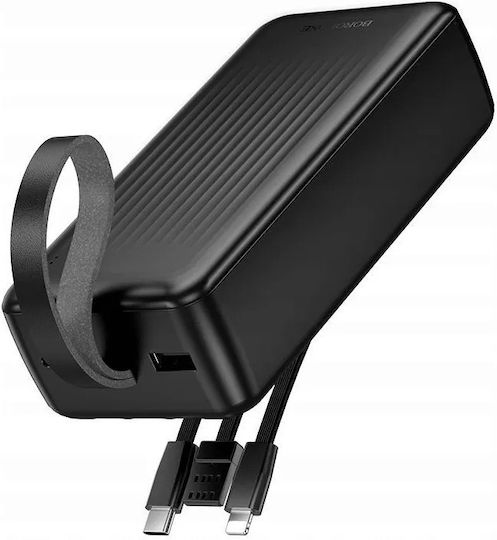 Borofone BJ79B Power Bank 30000mAh με Θύρα USB-A και Θύρα USB-C Μαύρο