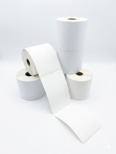 Appack Thermal Label Rolls 100x150mm Box 12 Rolls 500 Pieces Self-Adhesive Perforated 70g Core 40mm